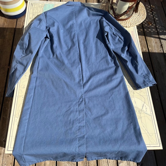 Vintage Red Hat Slate Blue Lab Coat 36 - Picture 6 of 6